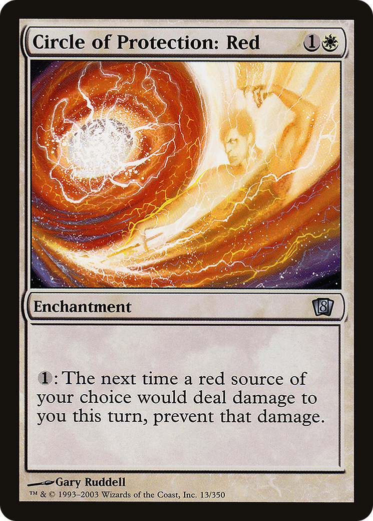 Circle of Protection: Red (8ED-013) [8th Edition] Foil