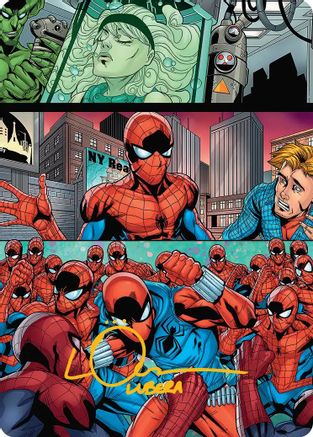 The Clone Saga Art Card (Gold-Stamped Signature) (AASPM-042) [Art Series: Marvel's Spider-Man]