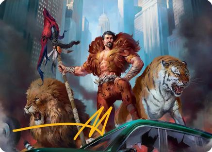 Kraven, Proud Predator Art Card (Gold-Stamped Signature) (AASPM-028) [Art Series: Marvel's Spider-Man]
