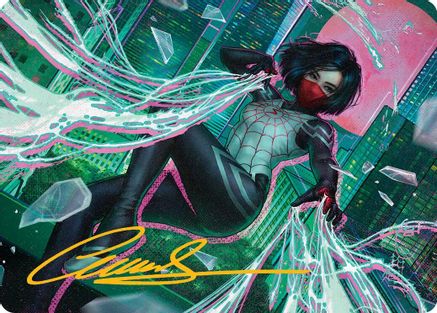 Silk, Web Weaver Art Card (29/54) (Gold-Stamped Signature) (AASPM-029) [Art Series: Marvel's Spider-Man]