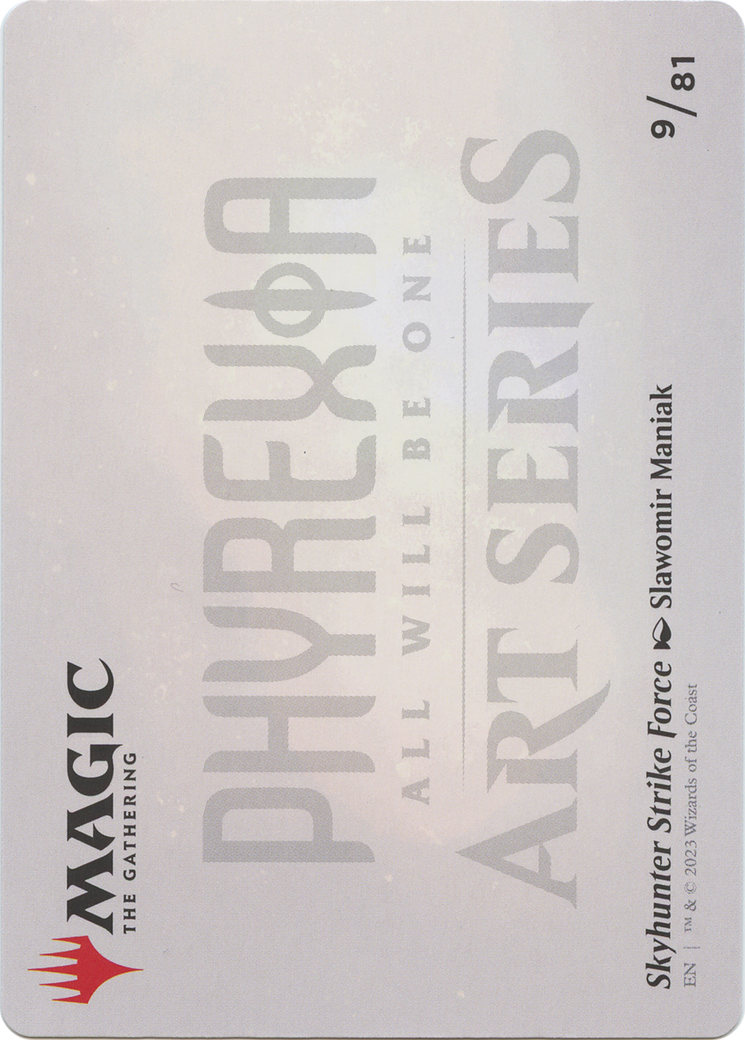 Skyhunter Strike Force // Skyhunter Strike Force (AONE-009) (Borderless) [Phyrexia: All Will Be One Art Series] Foil