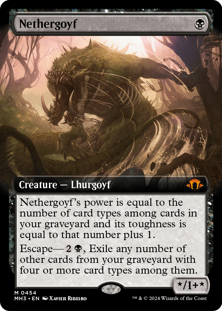 Nethergoyf (Extended Art) (MH3-454) [Modern Horizons 3] Foil