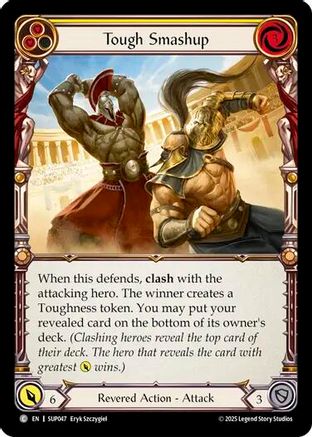 Tough Smashup (Yellow) (SUP047) - Super Slam Rainbow Foil