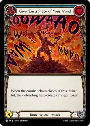 Give 'Em a Piece of Your Mind (Blue) (SUP154) - Super Slam