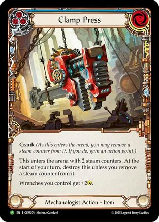 Clamp Press (GEM074) - GEM Pack 3 Cold Foil
