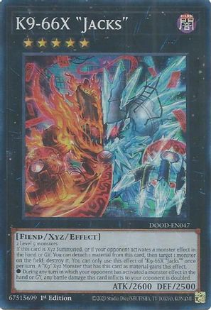 K9-66X "Jacks" (Super Rare) (DOOD-EN047) - Doom of Dimensions 1st Edition