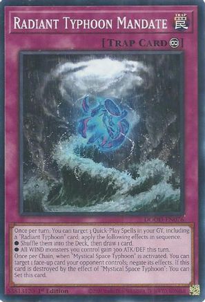 Radiant Typhoon Mandate (Common) (DOOD-EN076) - Doom of Dimensions 1st Edition