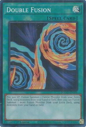 Double Fusion (Super Rare) (DOOD-EN100) - Doom of Dimensions 1st Edition