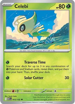 Celebi (012/132) [ME01 Mega Evolution] Reverse Holofoil - Uncommon