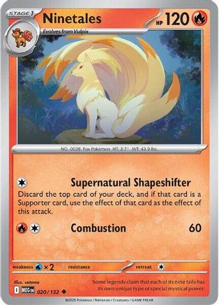 Ninetales (020/132) [ME01 Mega Evolution] Reverse Holofoil - Uncommon