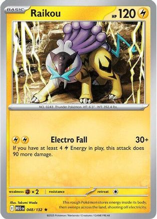 Raikou (048/132) [ME01 Mega Evolution] Reverse Holofoil - Rare
