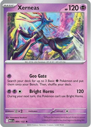 Xerneas (064/132) [ME01 Mega Evolution] Reverse Holofoil - Rare