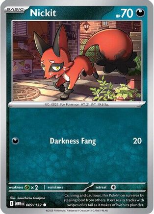 Nickit (089/132) [ME01 Mega Evolution] Reverse Holofoil - Common