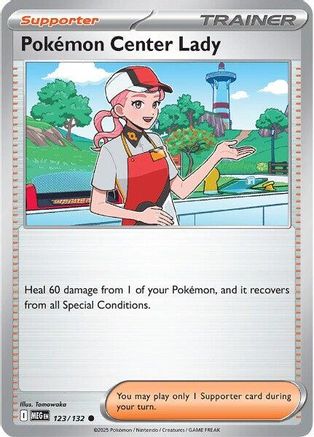 Pokemon Center Lady (123/132) [ME01 Mega Evolution] Reverse Holofoil - Common
