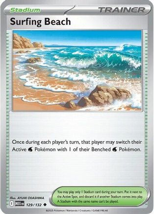Surfing Beach (129/132) [ME01 Mega Evolution] - Uncommon