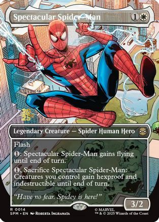 Spectacular Spider-Man (Borderless) (PRE-014) [Prerelease Cards] Foil