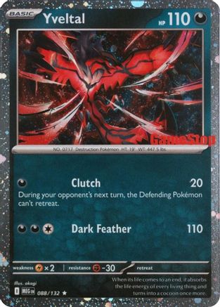 Yveltal (Game Stop) (088/132) [Miscellaneous Cards & Products] Holofoil - Rare