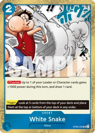White Snake (Pirate Foil) (OP06-059) - Premium Booster -The Best- Vol. 2 Foil