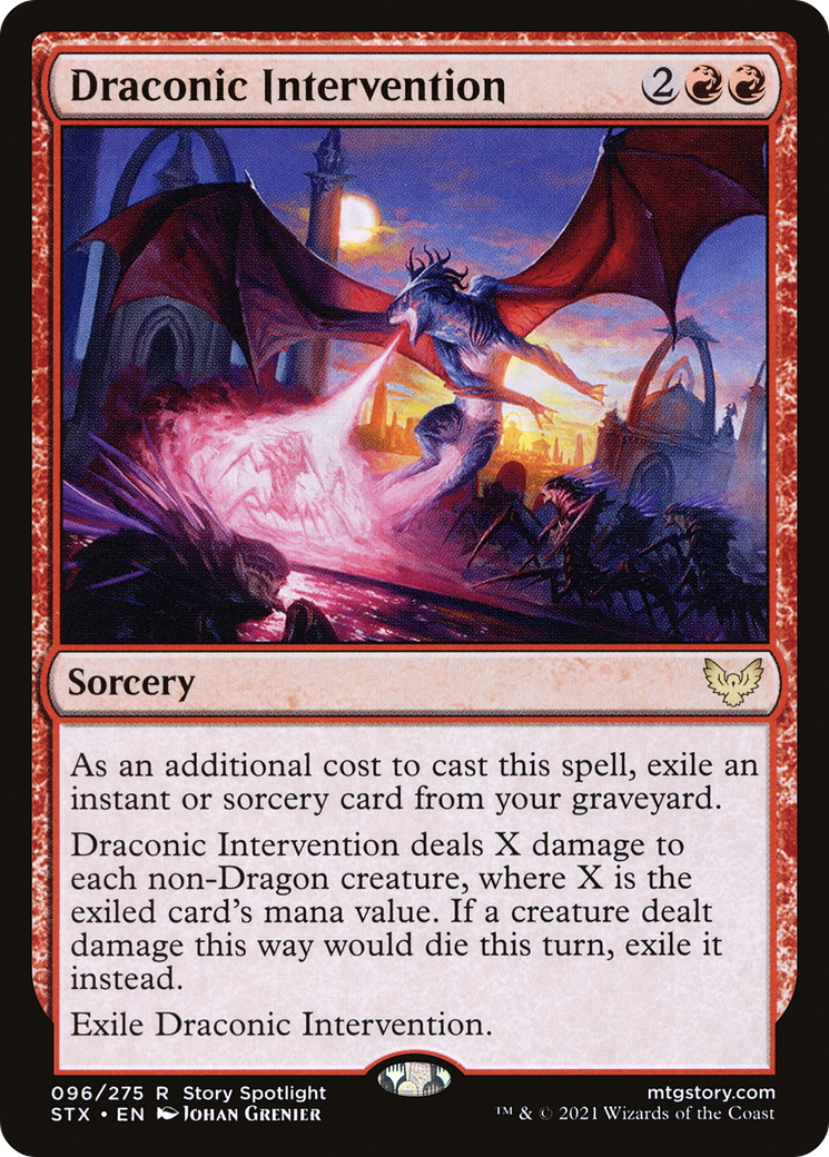 Draconic Intervention - Foil [Strixhaven: School of Mages]