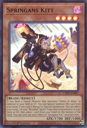 Springans Kitt (Ultra Rare) (CH01-EN007) - THE CHRONICLES DECK: The Fallen & The Virtuous (All-Foil Edition) 1st Edition
