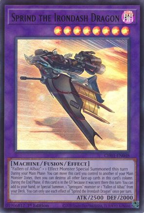Sprind the Irondash Dragon (Ultra Rare) (CH01-EN048) - THE CHRONICLES DECK: The Fallen & The Virtuous (All-Foil Edition) 1st Edition