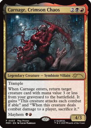 Carnage, Crimson Chaos (PLAY-003) [Play Promos]