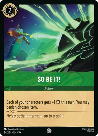 So Be It! (94/204) - Whispers in the Well Cold Foil
