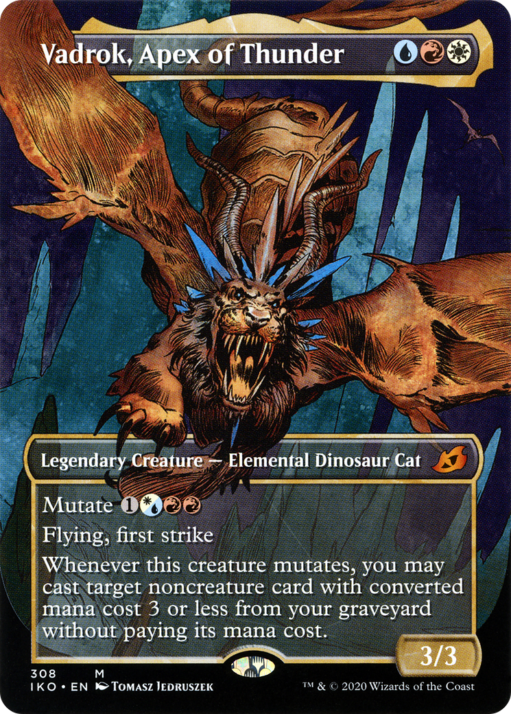 Vadrok, Apex of Thunder (Showcase) (IKO-308) (Borderless) [Ikoria: Lair of Behemoths] Foil