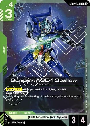 Gundam AGE-1 Spallow (GD02-023) - Dual Impact Holofoil