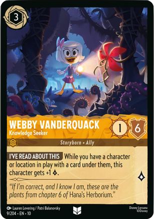 Webby Vanderquack - Knowledge Seeker (9/204) - Whispers in the Well Cold Foil