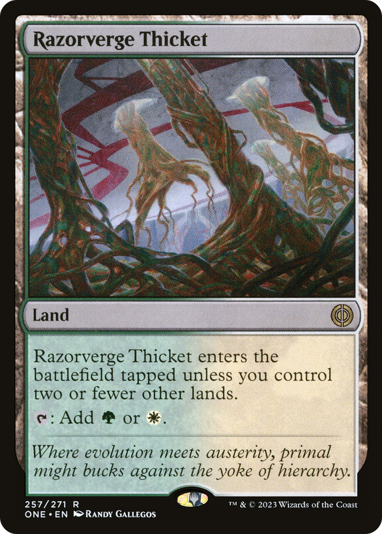 Razorverge Thicket (ONE-257) [Phyrexia: All Will Be One] Foil