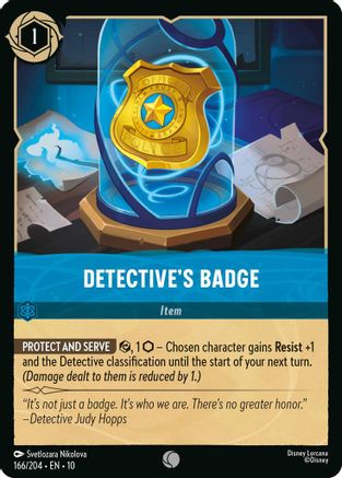 Detective's Badge (166/204) - Whispers in the Well Cold Foil