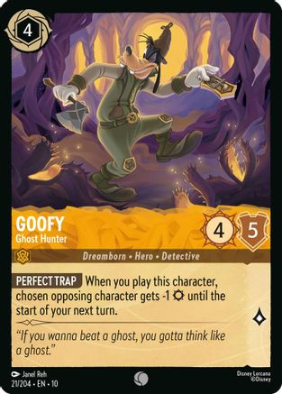 Goofy - Ghost Hunter (21/204) - Whispers in the Well Cold Foil