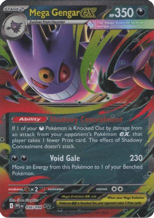 Mega Gengar ex (056/094) [ME02 Phantasmal Flames] Holofoil - Double Rare