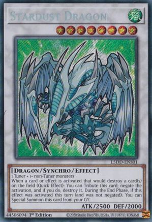 Stardust Dragon (L5DD-ENS01) (Secret Rare) (L5DD-ENS01) - Legendary 5D's Decks 1st Edition