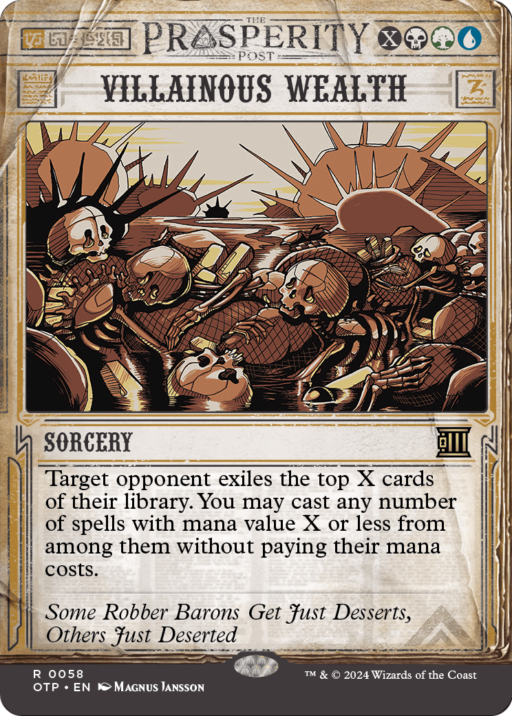Villainous Wealth (OTP-058) (Showcase) (Borderless) [Breaking News]