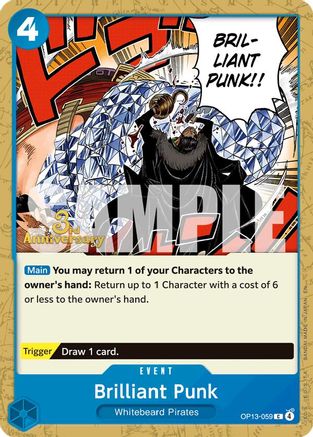 Brilliant Punk (OP13-059) - Carrying On His Will: 3rd Anniversary Tournament Cards