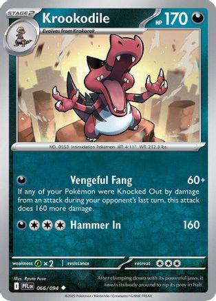 Krookodile (066/094) [ME02 Phantasmal Flames] Reverse Holofoil - Uncommon