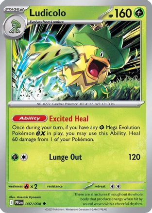 Ludicolo (007/094) [ME02 Phantasmal Flames] - Uncommon
