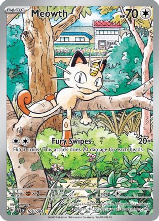 Meowth (106/094) [ME02 Phantasmal Flames] Holofoil - Illustration Rare