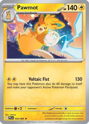 Pawmot (034/094) [ME02 Phantasmal Flames] Holofoil - Rare