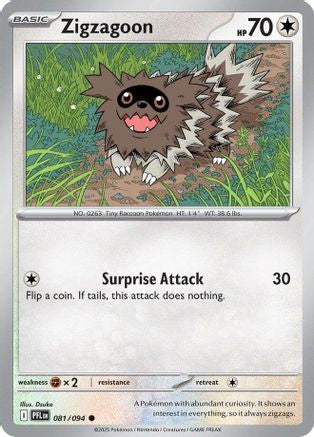 Zigzagoon (081/094) [ME02 Phantasmal Flames] Reverse Holofoil - Common