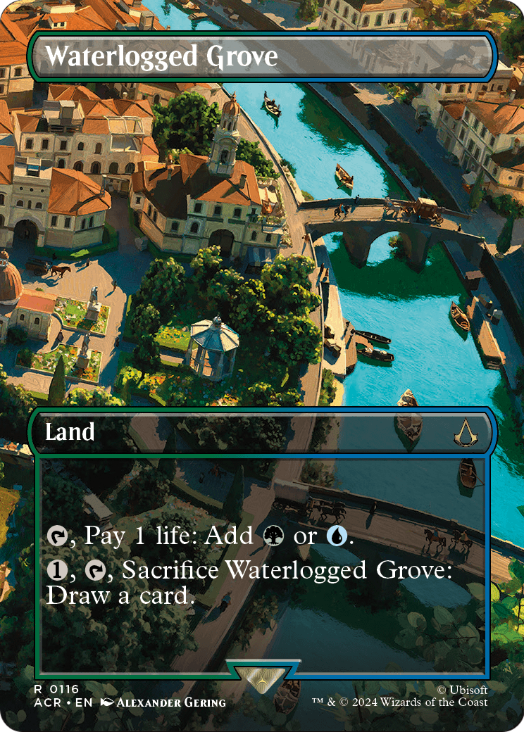 Waterlogged Grove (Borderless) (ACR-116) [Assassin's Creed] Foil