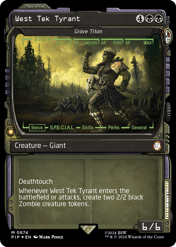 West Tek Tyrant - Grave Titan (Showcase) (Surge Foil) (PIP-874) [Fallout] Foil