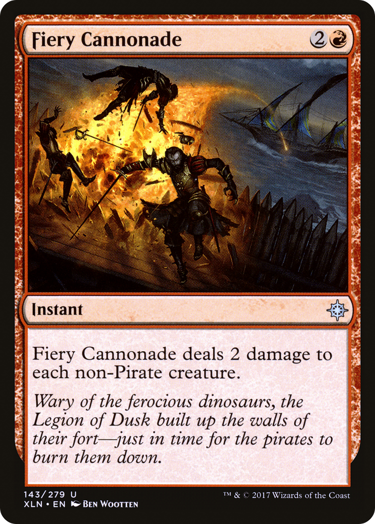 Fiery Cannonade (XLN-143) [Ixalan] Foil