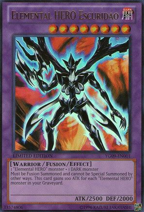 Elemental HERO Escuridao (Ultra Rare) (YG09-EN001) - Yu-Gi-Oh! GX Manga Promotional Cards Limited