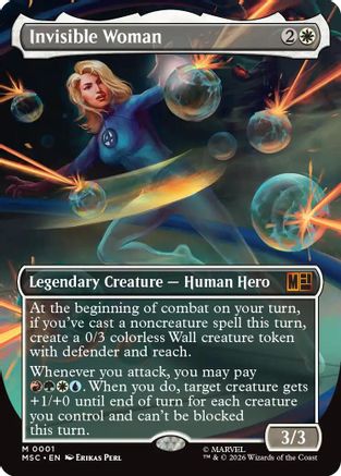 Invisible Woman (Borderless) (MSC-001) [Commander: Marvel Super Heroes]