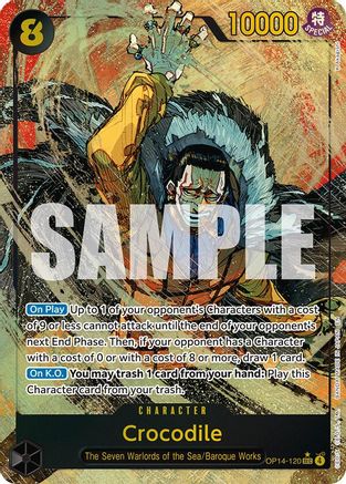 Crocodile - OP14-120 (Alternate Art) (OP14-120) - The Azure Sea's Seven Foil