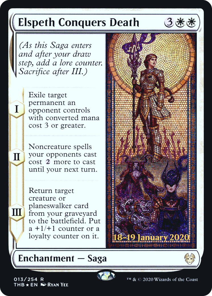 Elspeth Conquers Death (PRE-013) [Theros Beyond Death Promos] Foil