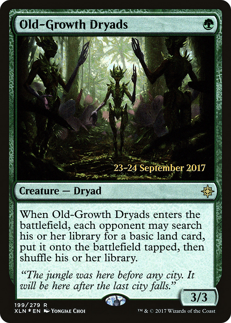 Old-Growth Dryads (PRE-199) [Ixalan Promos] Foil